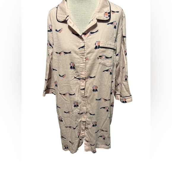 kate spade new york Print Sateen Woven Sleep Shirt - Picture 1 of 6